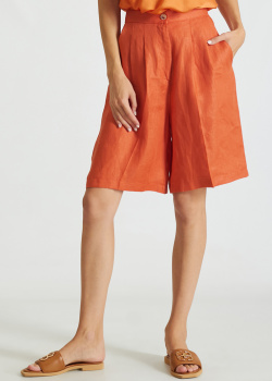 Льняные шорты Vicolo оранжевого цвета, фото